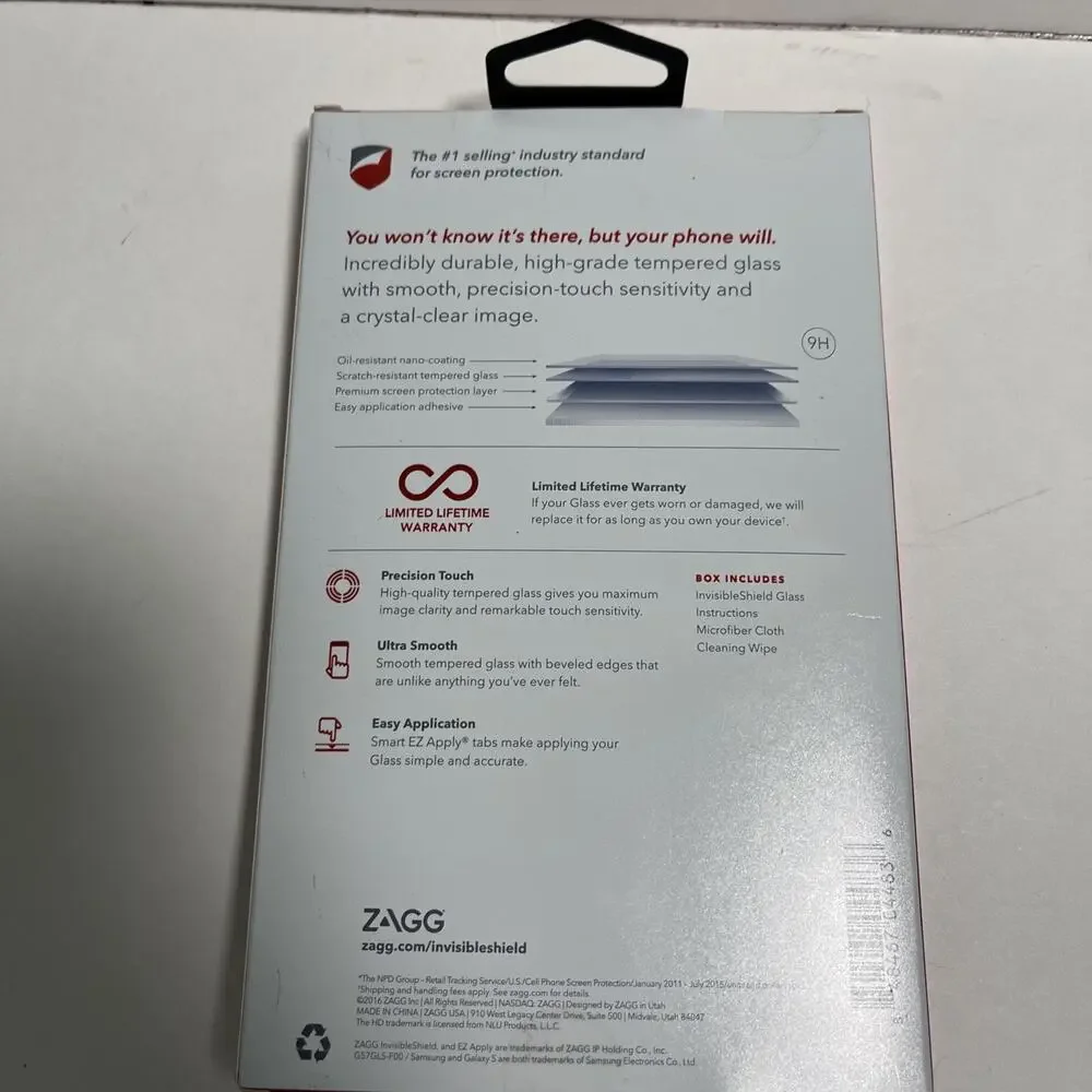 ZAGG Invisible Shield‎ Glass Screen Protector For Samsung Galaxy S7 Open But New